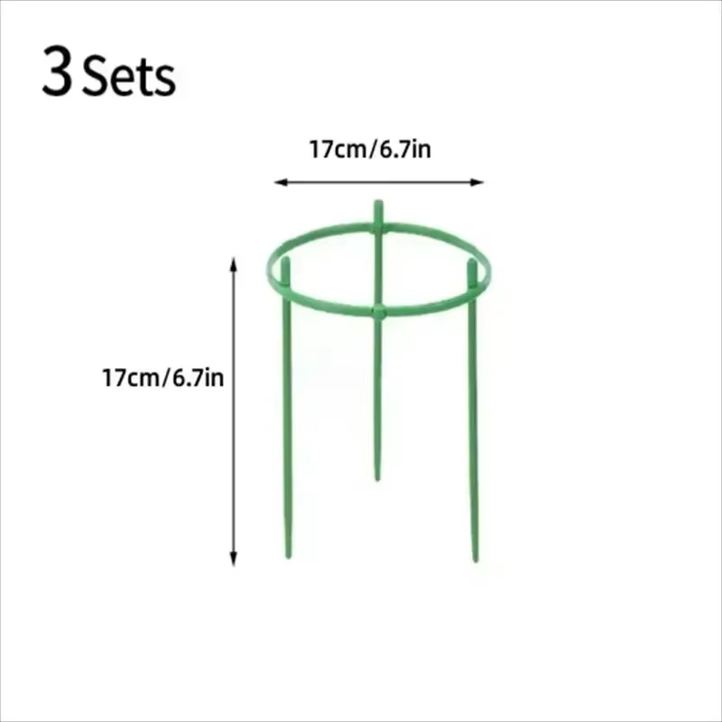 Juego de 12 soportes para plantas, estaca semicircular para enredaderas trepadoras, varilla de fijación para bonsái, soporte para estacas para plantas de jardín, soporte para anillos de flores: Marrón