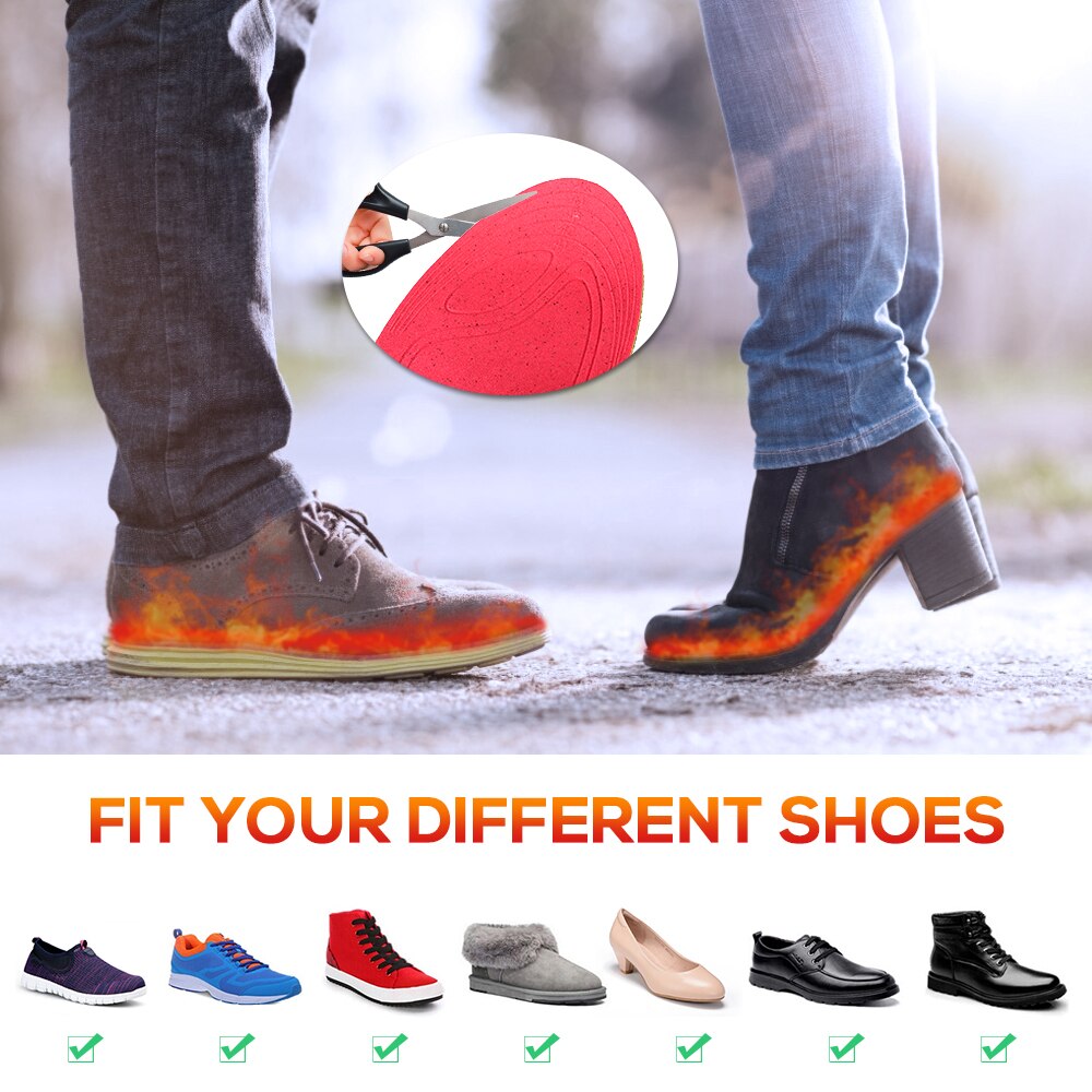 senza fili Elettrico Riscaldato Sottopiede Del Piede Scaldini Alimentato A Batteria di Riscaldamento Solette Inverno Caldo Sci Campeggio trekking Solette di scarpe
