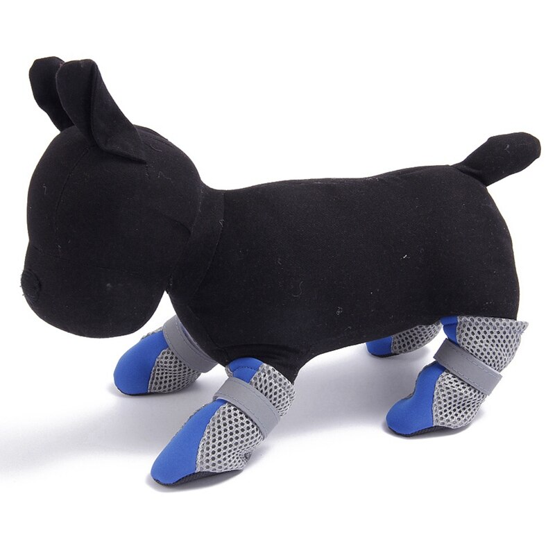 Comfortable Breathable Dog Shoes Anti-slip Pet Boots Paw Protector Reflective Straps Dog Teddy Cute Breathable Net Shoes