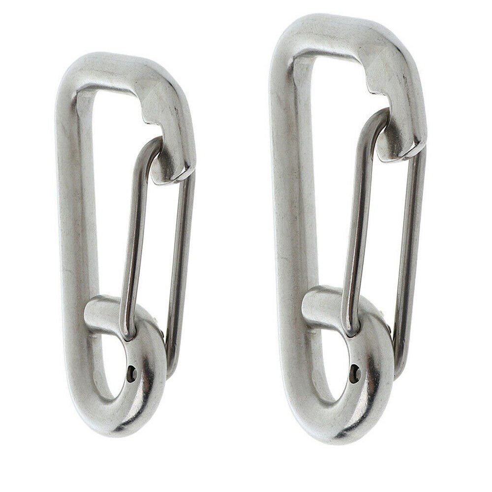 304 Stainless Steel Key Buckle Snap Spring Clip Hook Carabiner M6 M8 M10 M12