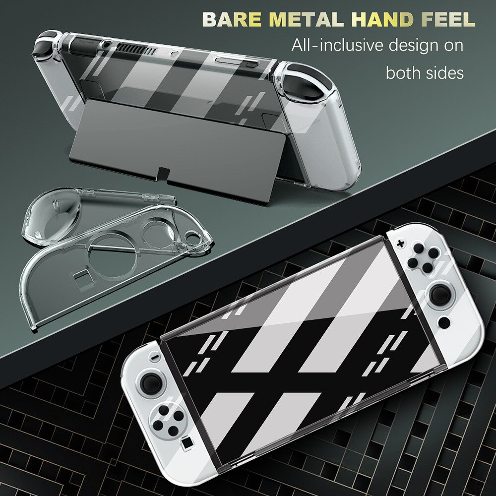 Crystal Case Voor Nintendo Switch Oled Dockbare Kan In De Dock Abs Plastic Volledige Cover Case