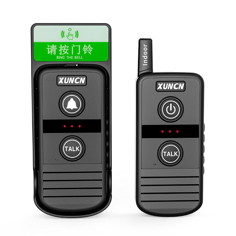 Audio Intercom Systems for Home Office Long-distance Two-Way Walkie-Talkie Elderly Pager Mobile Wireless Intercom Doorbell: Black