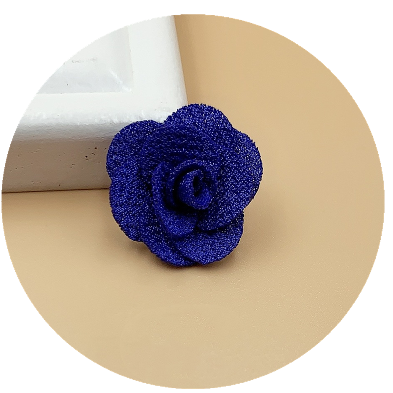 Flor pequeña hecha a mano de 2,5 CM, rosa pequeña tridimensional, pétalo Multicolor, flor pequeña, accesorios para el cabello DIY, 24-48 Uds.