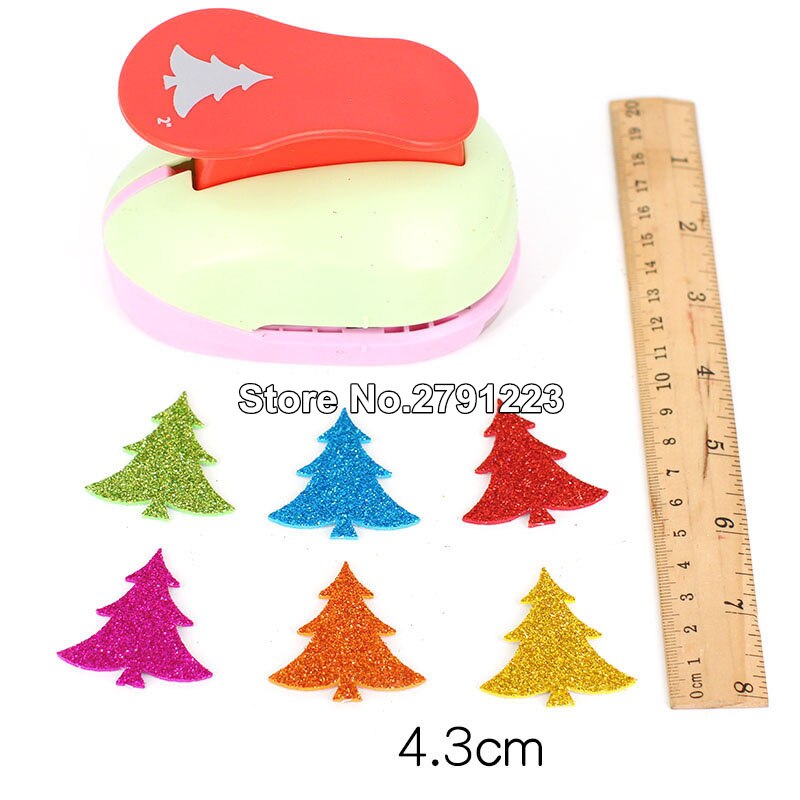 Free Ship many size Christmas Tree Shape craft punch Scrapbooking School DIY Cedar Paper Cutter EVA foam Trees Hole Punches