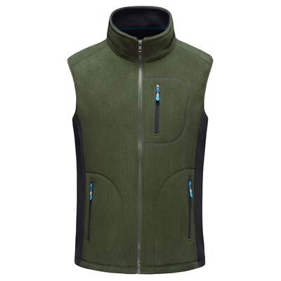 Menn høst vinter utendørs sport fleecevest klatring trekking ermeløs jakke fotturer camping softshell vindtett  rm092: Grønn / L