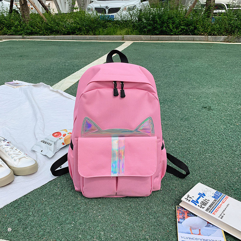 Nouveaux enfants sac à dos filles garçon enfants adolescents étudiant école sacs à dos pour fille mignon chat oreille sac à dos Cartable Cartable Enfant: 6677-Pink
