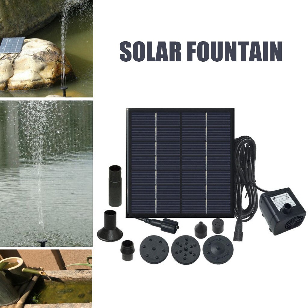 Solar Panel Powered Garden Pond Pool Submersible Floating Fountain Water Pumping Watering Floating Small Pond Garden Patio Decor