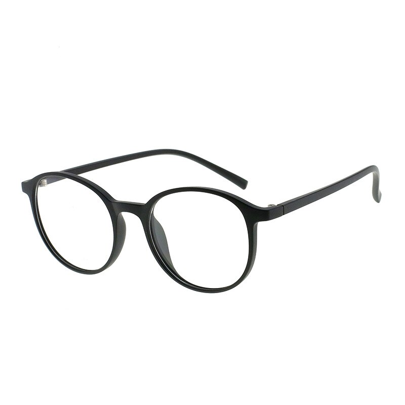 Round Glasses TR90 Eyeglass Frames Ultra Light Spectacles Frames For Men And Women, General Round Frames, Simple Frames: Black