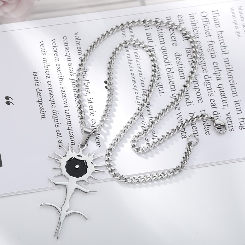 Goth Ghostemane Ketting Rvs Charm Kettingen Voor Vrouwen Zilveren Kleur Ketting Kettingen Sieraden Colgantes Mujer