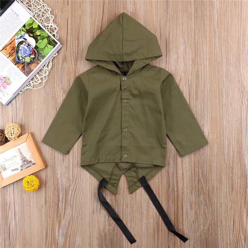 Autumn Winter Infant Newborn Boys Warm Outerwear Letter Long Sleeve Hooded Coat Winter Jacket Clothes Hoodies