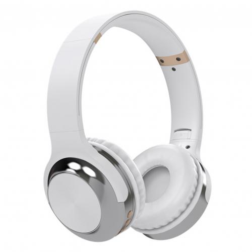 A10 Bluetooth Headphones - Over Ear Stereo Wireless Headset with Mic, Noise Cancelling, SD Card Slot: White