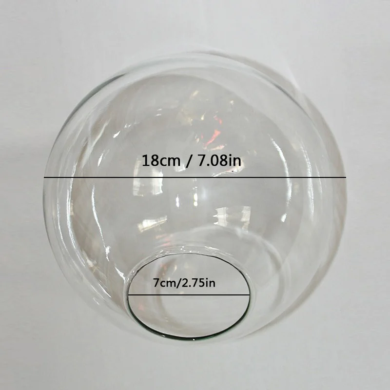 D13/15/18/20/25cm Helder glazen lampenkappen globe lamp cover voor hanglamp kroonluchter lampenkap onderdelen accessoire fitting lamp: Blauw