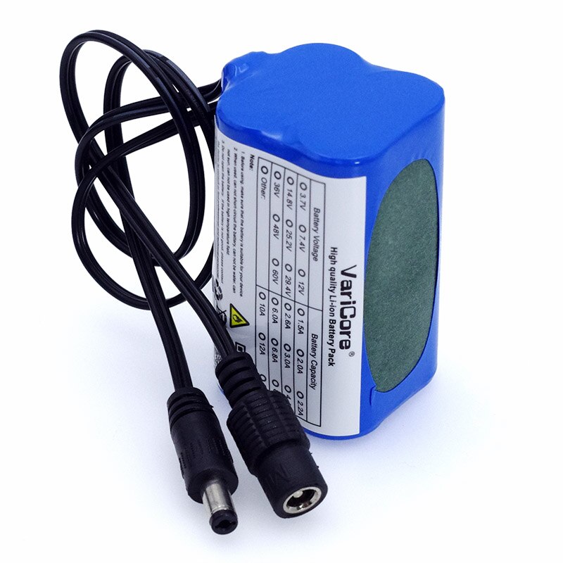 Varicore Beschermen 7.4 V 5200 Mah 8.4 V 18650 Li-Ion Batterij Fietsverlichting Hoofd Lamp Speciale Batterij dc 5.5 Mm + 1A Charger