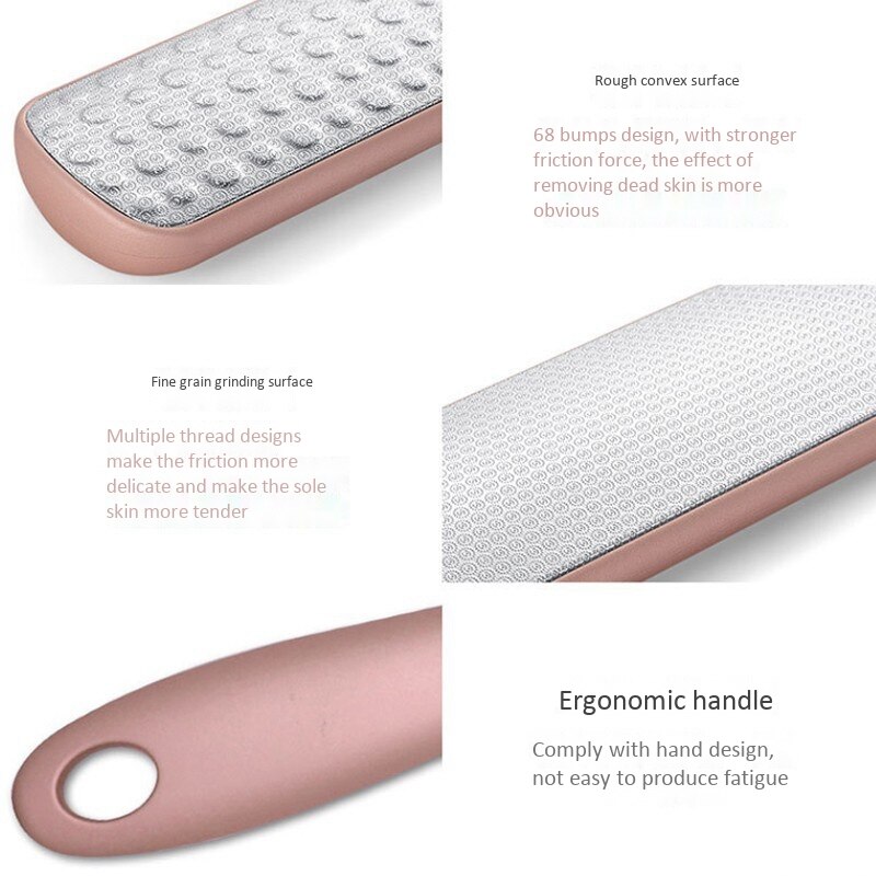 Stainless Steel Double-Sided Foot Rasp Foot Grinding Artifact Foot Peeling Knife Calluses Pedicure Knife Foot Plate