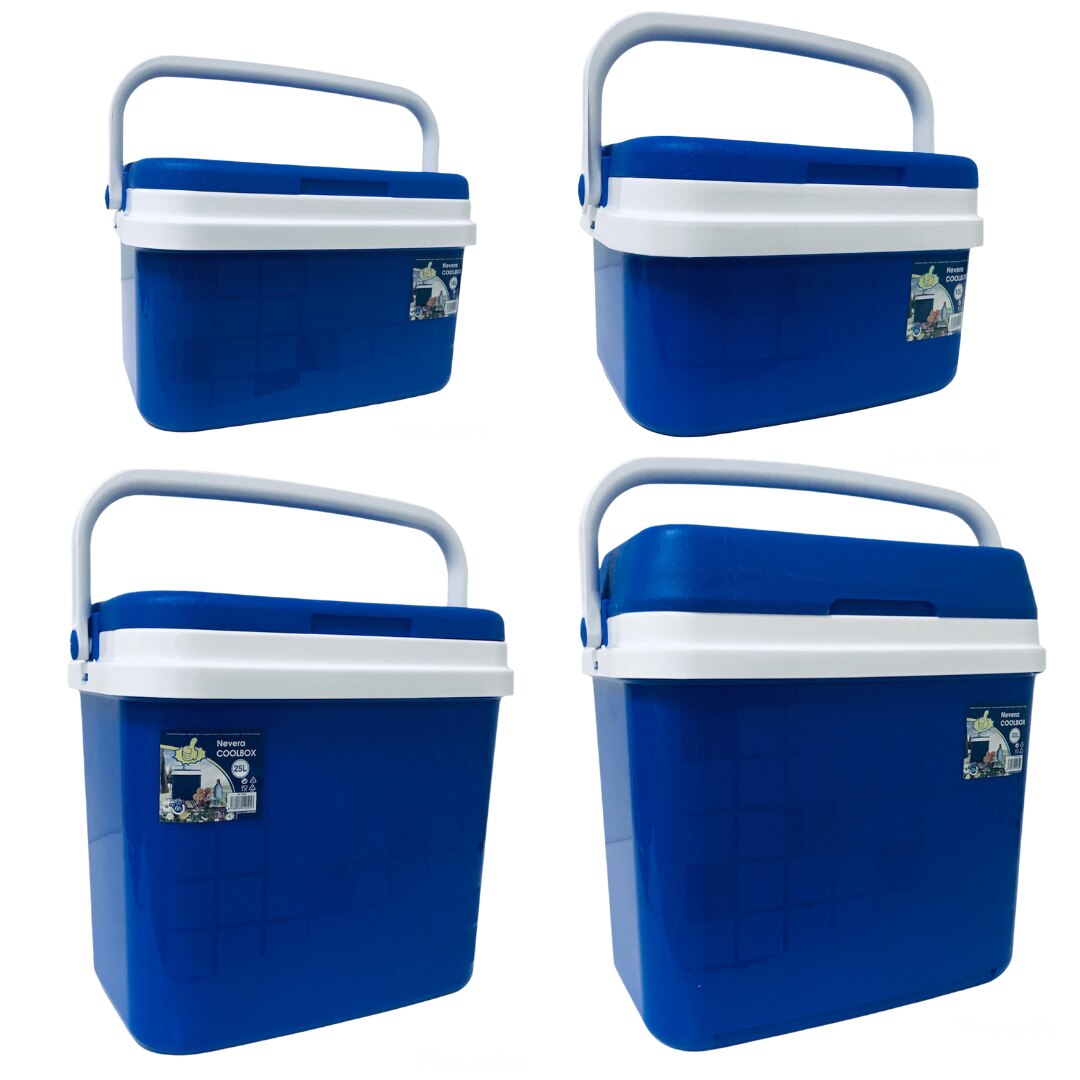 KROWN - Nevera Portátil Térmica, Azul y Blanco, Polipropileno, Ideal Para Actividades al Aire Libre en el Jardín, Camping, Barbacoas, Pícnic, Playa. Capacidad - 10 Litros / 16 Litros / 25 Litros / 32 Litros
