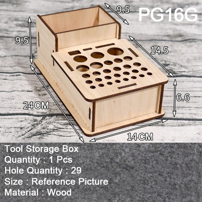Lederen Staming Set Lederen Craft Carving Gereedschap Voor Leer Afdrukken Snijmes/Hamer/Lederen Draaibare Mes/Tool opbergdoos: Tool Storage Box