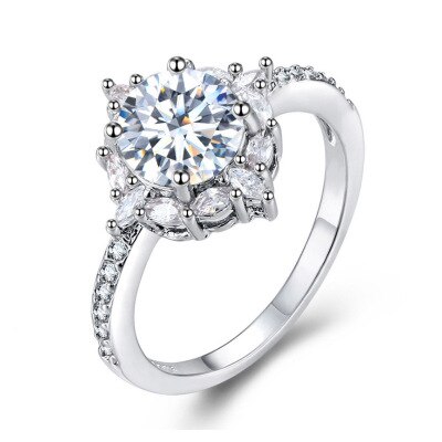 Grande anel de zircônia cúbica moda jóias de casamento feminino anel de noivado feminino anel de cristal presente de festa jóias anillos