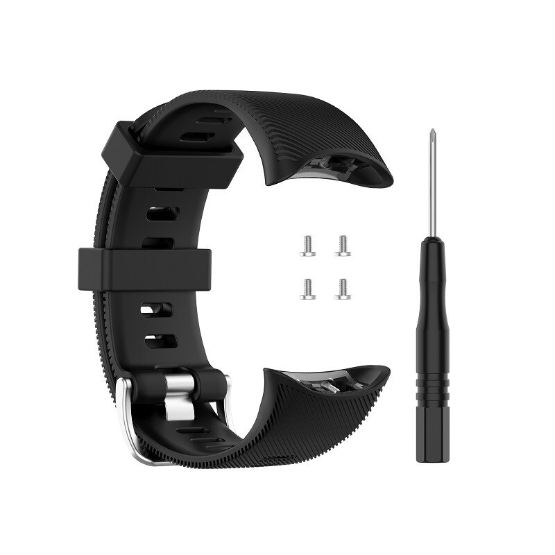 Oryginalny pasek silikonowy do Garmin Forerunner 45/Forerunner 45S/Swim 2 miękki silikonowy regulowany pasek zamienny pasek Garmin Swim 2: Black / Swim 2