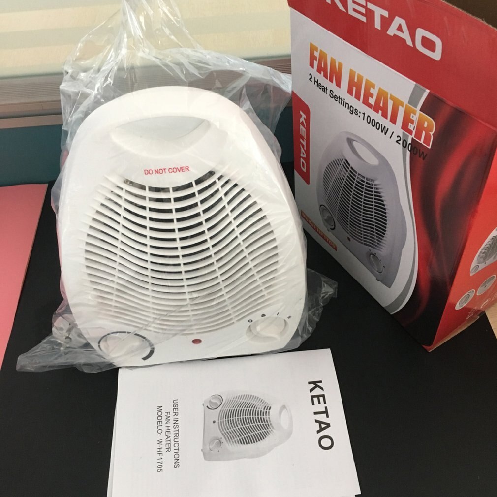 Upright Home Oscillating Electric Heater Fans 2kw Adjustable Thermostat 220V Electric Winter Warmer Desktop Heater EU Plug