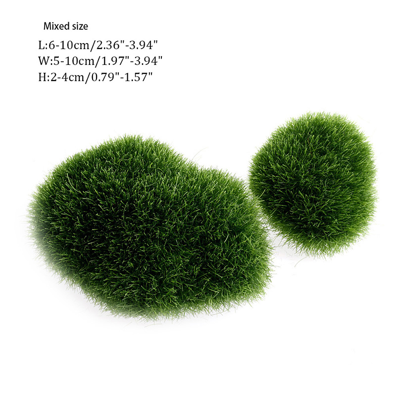 5 pçs verde artificial musgo pedras grama planta potted casa jardim decoração paisagem