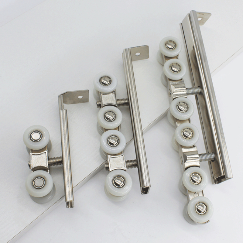 Stainless Steel Hardware Slide Doors Pulley Hanger Roller Hanging Rail Wheels High Load-bearing Sliding Door Track Rail