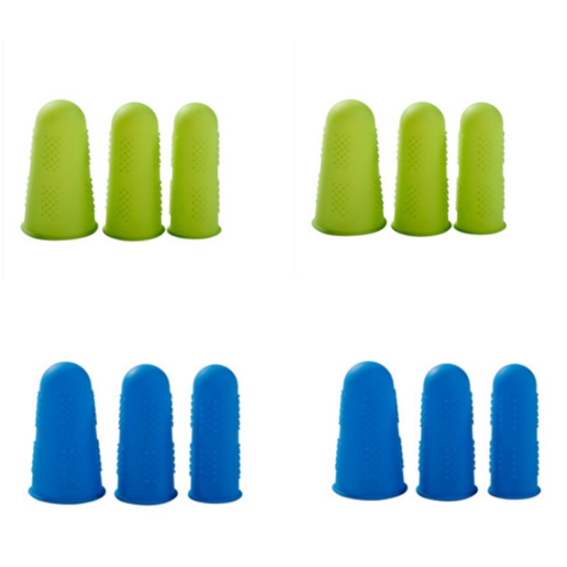 Siliconen Vinger Beschermers 12 Stuks Vinger Protectors Lijm Vinger Caps Voor Naaien Lijmen Scrapbooking In 3 Maten Gadgets