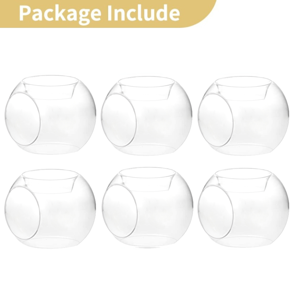 Portavelas redondo de cristal hueco, candelabro para boda, banquete, Bar, , adornos de decoración de mesa para el hogar, 6/12 Uds.: Blanco