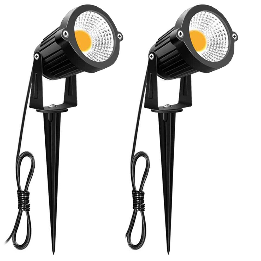 5W LED Landscape Lights 12V/24V Waterproof IP65 Warm/White Walls Trees Flags Outdoor Street Garden Focus Spotlights with Stakes: 2 pcs / 5W  DC24V / warm white