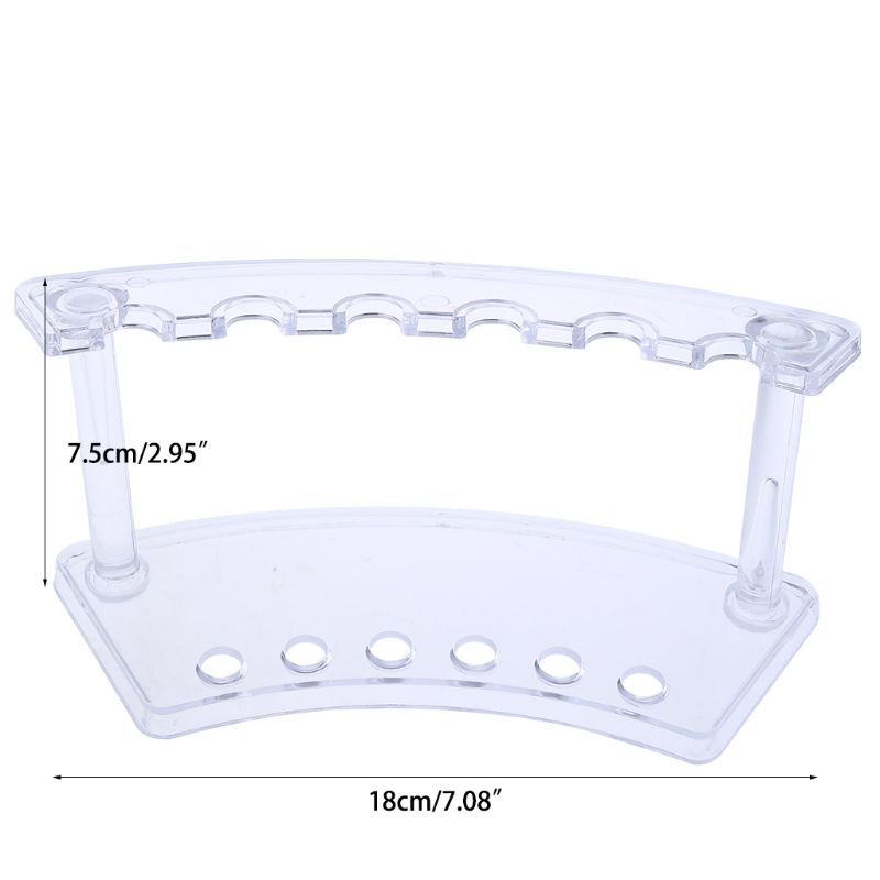 Plastic 6 Slot Pen Jewelry Display Holder Stand Display Rack M17F