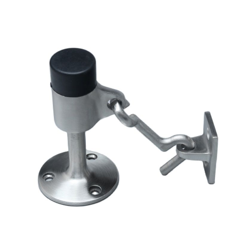 Heavy Duty Door Stopper with Hook, Door Holder Stop with Sound Dampening Rubber Bumper Wall Mounted Door Floor Stop Holder