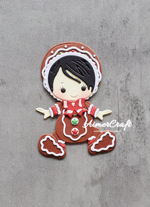 Gingerbread Baby Christmas Metal Cutting Dies Mold Scrapbooking Stencil Embossing Craft Die Cuts Card Making Dies For
