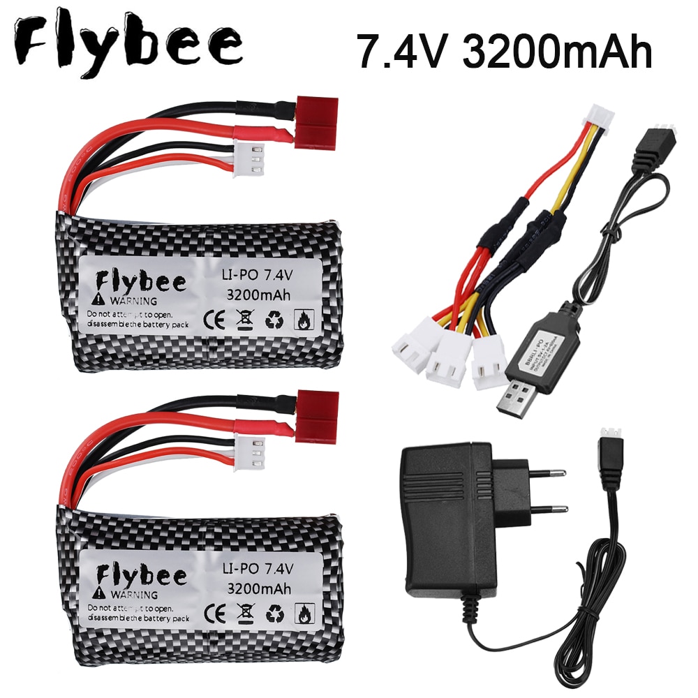 7.4V 3200mAh 2S Lipo Battery For Wltoys 144001 A959-B A969-B A979-B K929-B 12428 12423 10428 Q39 battery for RC cars toys parts