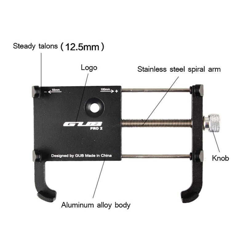 GUB – Support de téléphone portable universel pour vélo, 3.5 à 7.15 pouces, pour Smartphone, GPS, vtt, cyclisme, pour Iphone 7, 8, XS, Huawei