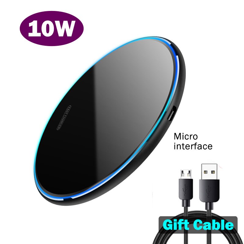 Qi 10W Schnelle Drahtlose Ladung für Ulefone Rügestochen 5 5S 6 6S 6E 7 7E X 10 5G Energie 5 5S Robustes praktisch Drahtlose Ladegerät Pad Atmen: Default Title