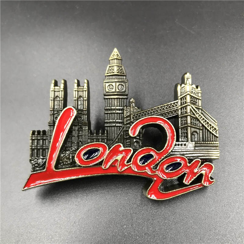 Imanes de nevera 3d de Metal, frigorífico pegado, águila americana, Jerusalén, Israel, Londres, autobús, nueva york, París, recuerdos, decoración del hogar