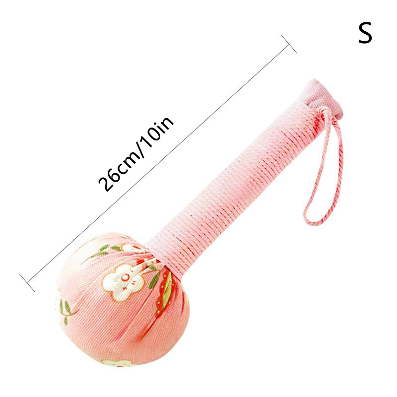 26/33cm Long-Handled Wormwood Massage Hammer For Lymphatic Drainage - Manual Full Body & Back Relief, Stress Reduction