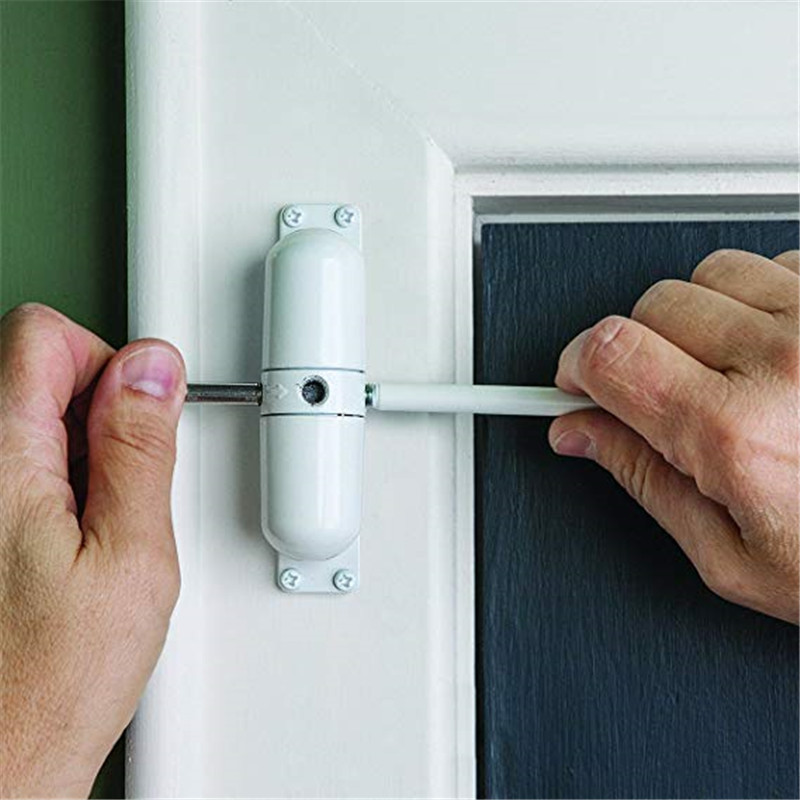 White Spring Closing Door Zinc Alloy Adjustable Surface Mounted Automatic Door Closer Fire Rated Door Stopper Door Hardware