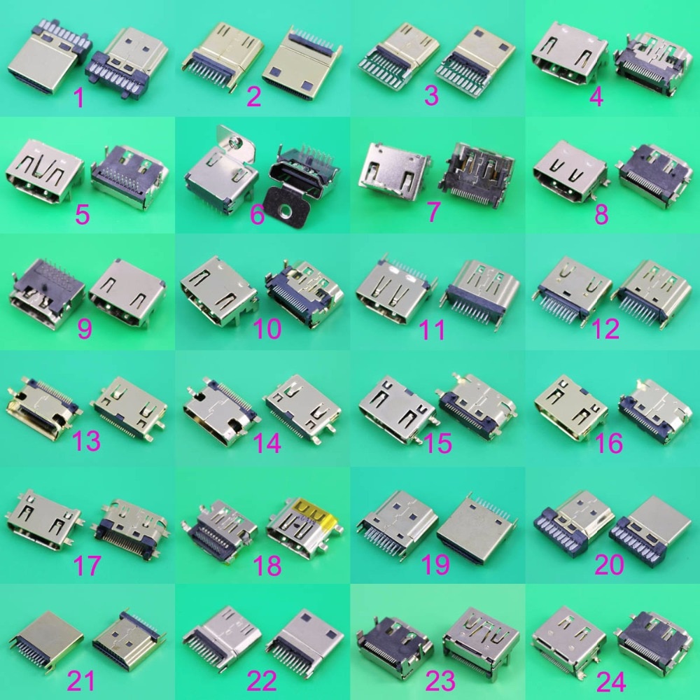 YuXi für HDMI Männliche Platte 19Stift Stecker Draht Lot für DIY Stecker