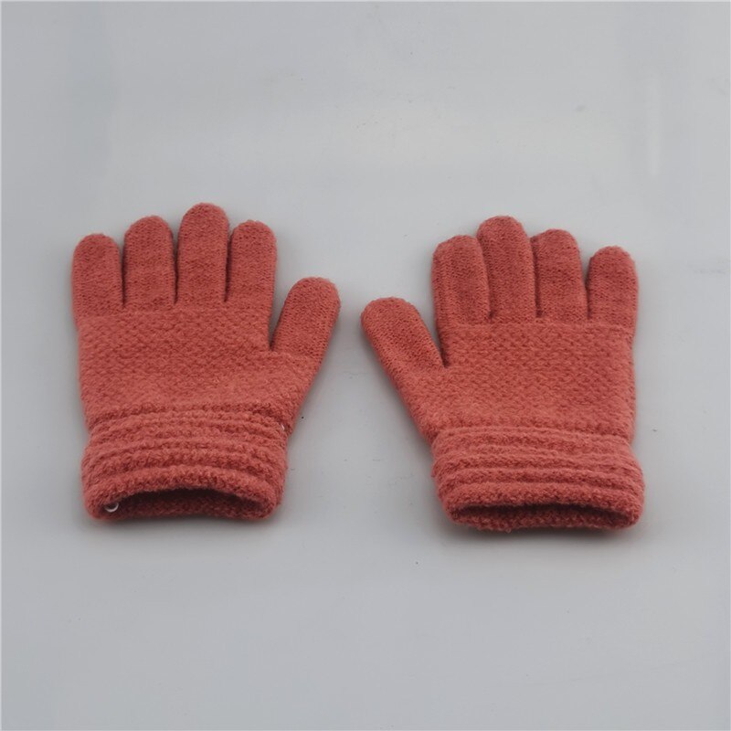 Kids Gloves Baby Girls Boys Winter Warm Solid Knitted Flip Finger Mittens Holodactyly Warm Baby Gloves guantes invierno