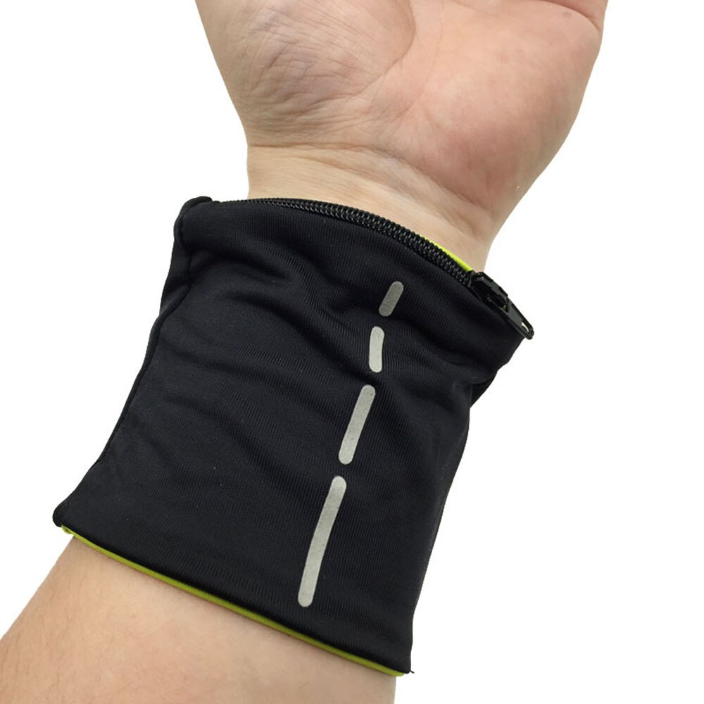 Åndbar lynlås støtte armbånd håndled tegnebog pose bånd fleece håndled støtte bøjle ombryder beskyttere til gym