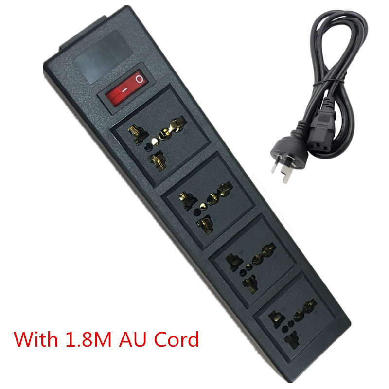 Multifunction 250v 13a 4 jack Universal power outlet PDU strip IEC320 plug adaptor desktop extension socket power cord converter