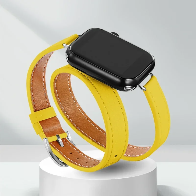 Bracelet en cuir pour Bracelet de montre Apple 10 42MM 46mm 9 8 7 41 45mm 6 SE 5 4 40 44mm Correa pour Bracelet IWatch Series10 Ultra 2 49mm