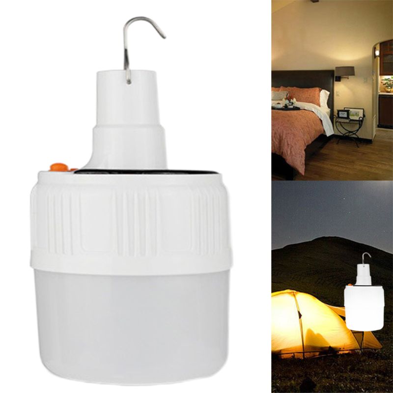 80w/100w sol-ledede pærer bærbare energibesparende led-lanterne lys til hjemmet udendørs camping marked telt natlampe