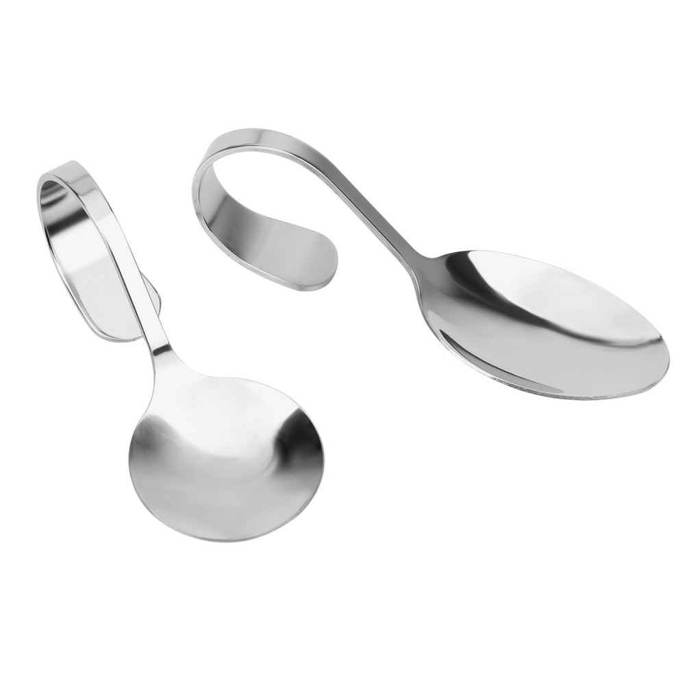 NICEYARD Hanging Cup Spoons Kichen Accessories Stainless Steel Kitchen Utensils Gadgets Tableware Curved Handle