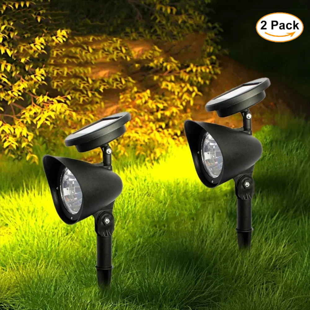 draussen LED Solar- Scheinwerfer Garten Lichter Landschaft Dekoration IP65 Wasserdicht für Rasen Hof Weg Baum Separat Lampe
