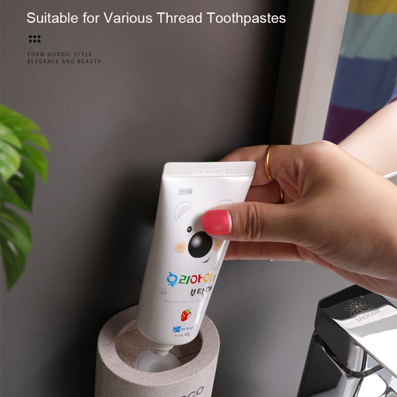 Automatic Toothpaste Dispenser No punching Waterproof Toothbrush Storage Organizer Holder Bathroom Storage Accessories