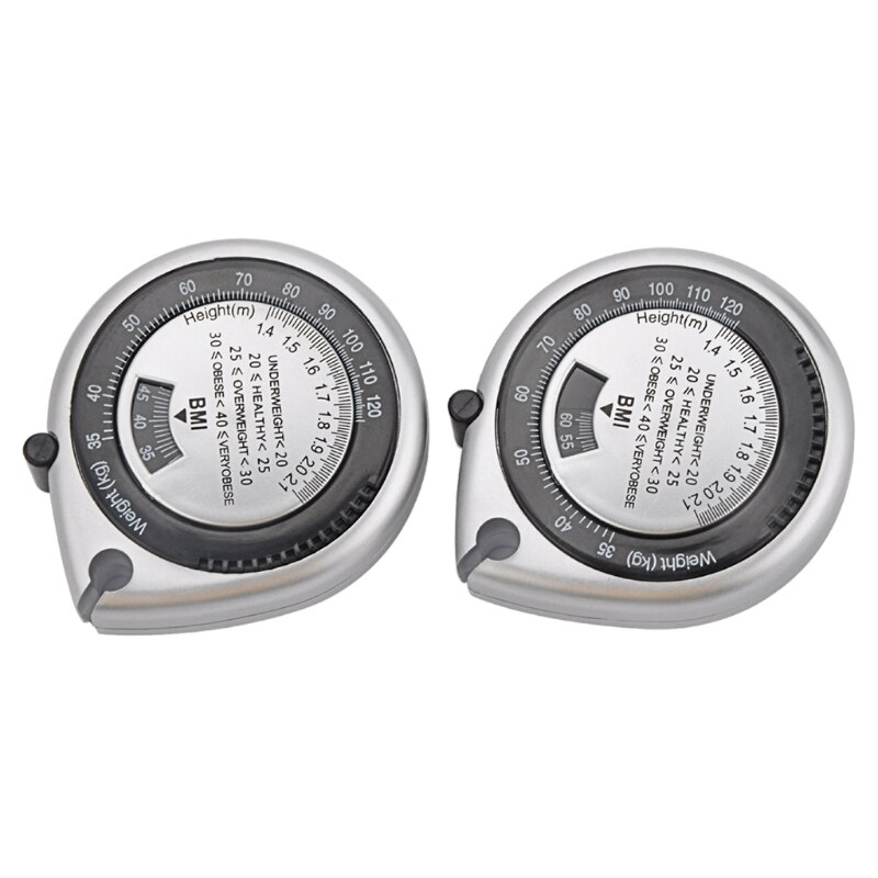 BMI Measuring Tape Measure 150cm Body Calculator Fitness Weight Loss Fat Test J6PC