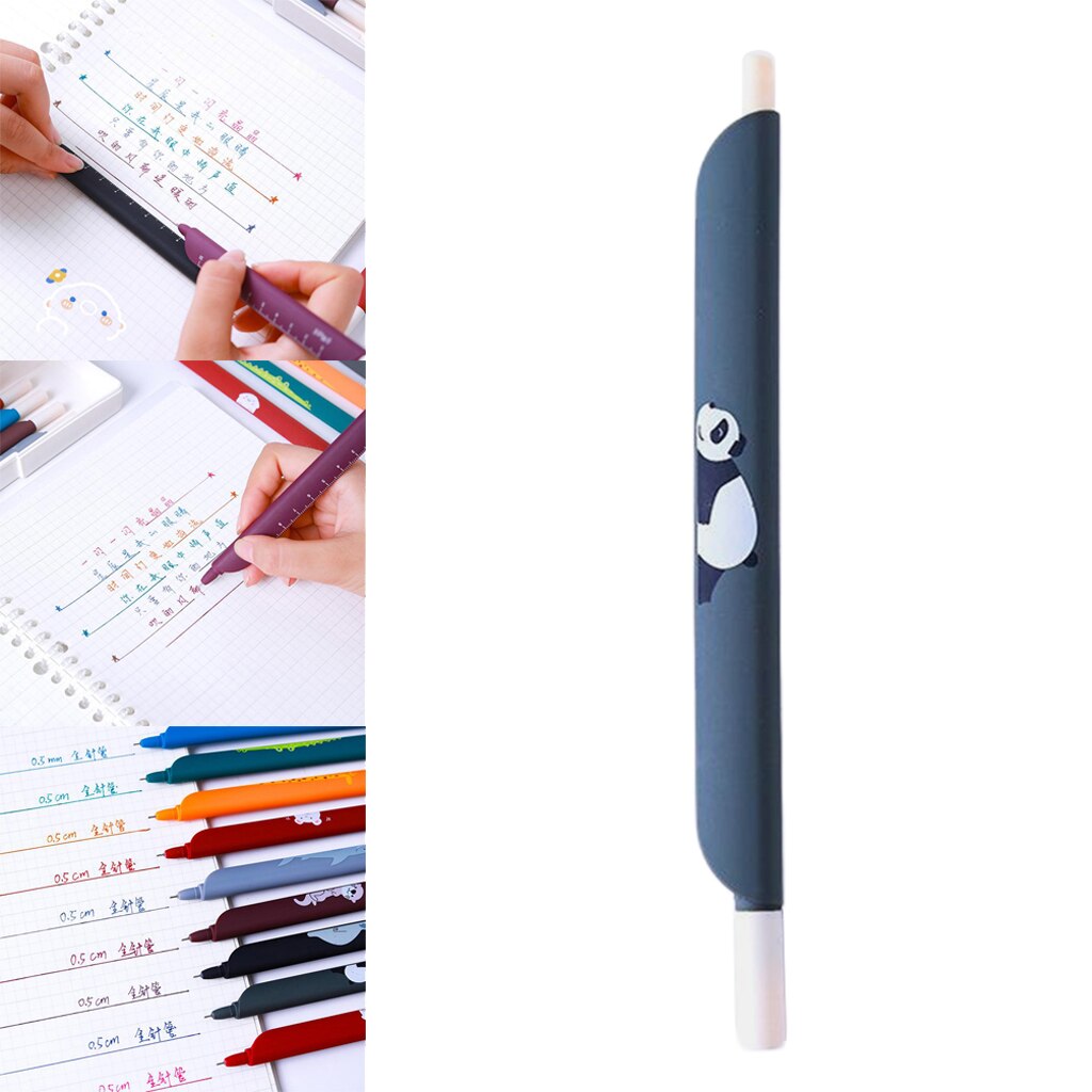 Lovely Animals Print Gel Ink Pen 0.5 mm Extra-Fine Ballpoint Pen for Office: Style C