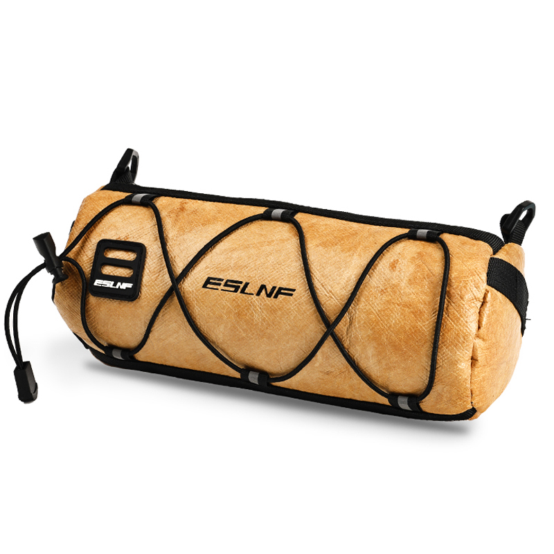 ESLNF-bolsa impermeable para tubo delantero de bicicleta, cesta para manillar de bicicleta, paquete multifunción, portátil, gran capacidad, accesorio de ciclismo: Blanco