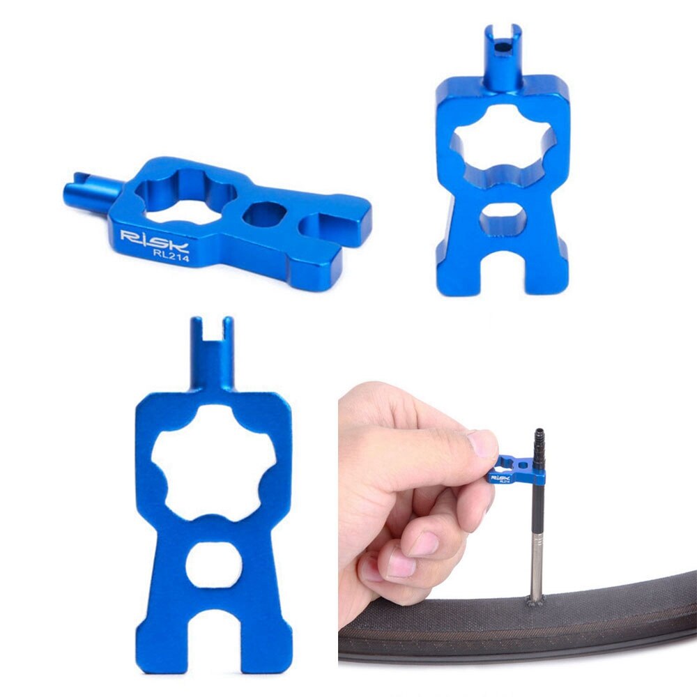 1pcs 4 IN 1 Bicycle Valve Tools Valves Core Wrench Removal Parts Portable Repair Multifunction Disassembly Installation Tool